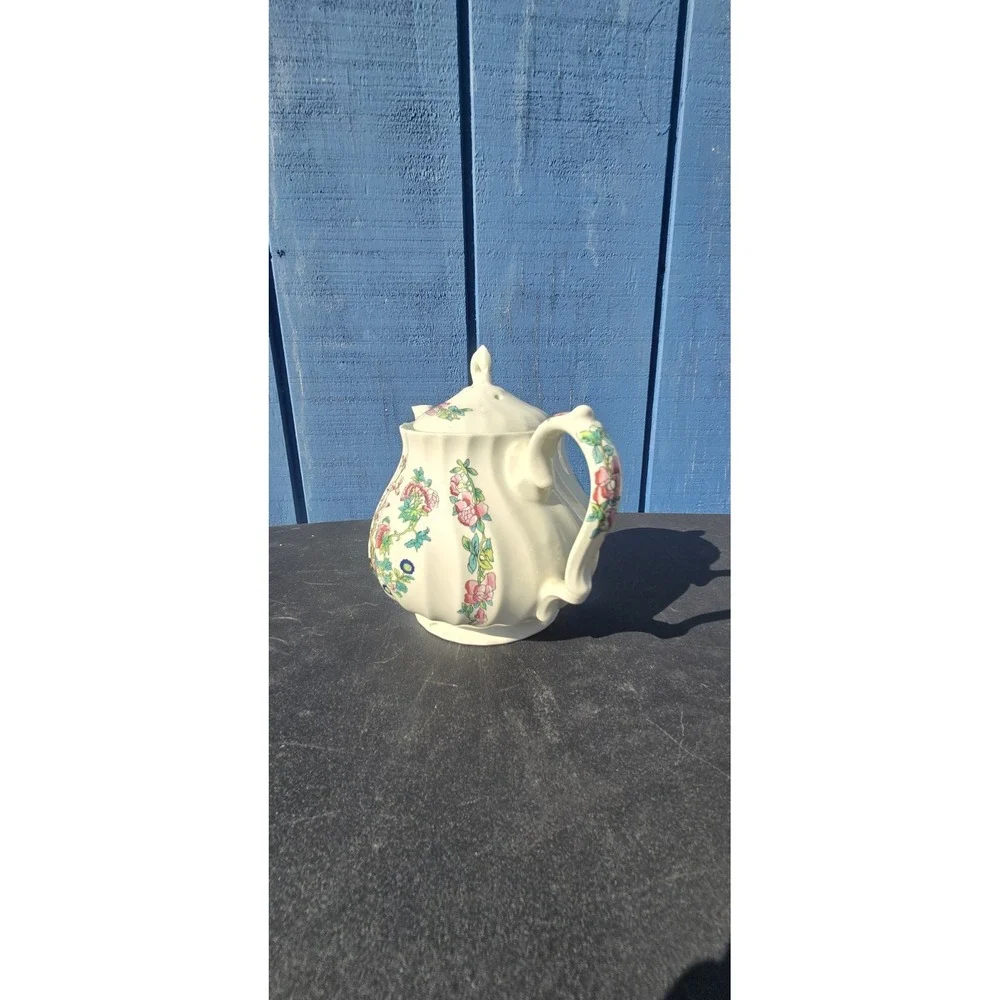 Vintage Sadler Porcelain Teapot, Made in England, Floral Design